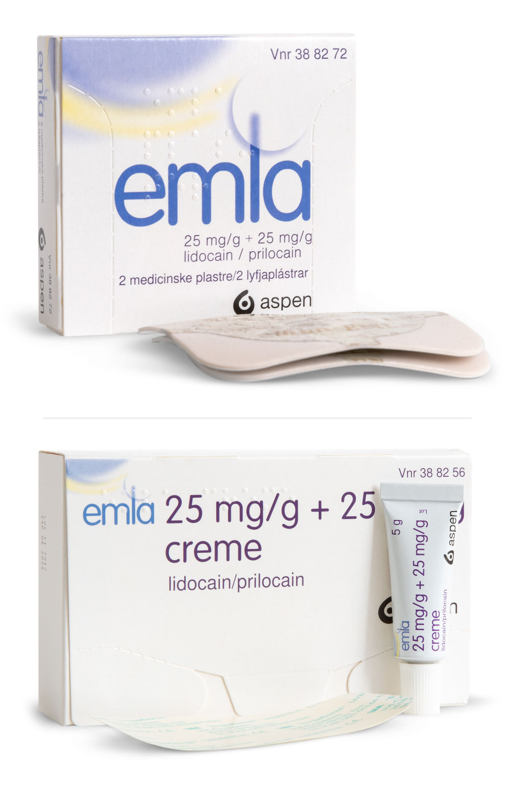 Emla Packshot 5pc tube and dressing